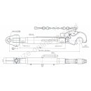 Oberlenker mit Fanghaken Kat. 3 , L&auml;nge 620-870 mm , M36x3